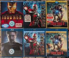 Iron Man 2 3 Trilogy Collection Blu-ray DVD Lot 7-Disc Set w Embossed Slipcover comprar usado  Enviando para Brazil