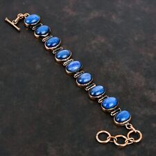 Pulsera ajustable de piedras preciosas de cianita hecha a mano de cobre ropa diaria joyería 6,0" segunda mano  Embacar hacia Mexico