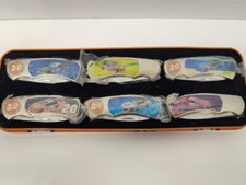 Latas de colecionador de corridas esportivas com 6 facas todas várias # 20 carros - tampa faltando, usado comprar usado  Enviando para Brazil