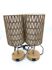 Rayofly Vintage Touch Lampka nocna Zestaw USB Funkcja ładowania Rattan Boho Design, używany na sprzedaż  PL