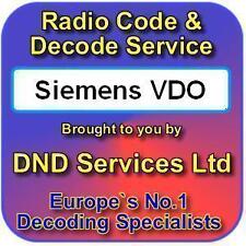 Siemens vdo radio for sale  PAIGNTON