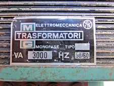 Trasformatore monofase isolame usato Trasformatore monofase isolame usato  Canegrate