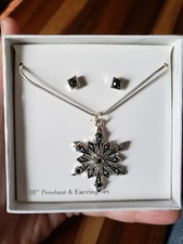 Snowflake necklace earrings for sale  Schuylkill Haven