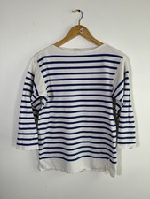 Usado, Camisa Breton Francesa Vintage Listrada Anos 60 Ou 70 Verdadeira Antiga Mariniere Azul E Branco comprar usado  Enviando para Brazil