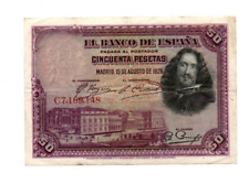 BILLETE DE 50 PESETAS MUY FINO DE ESPAÑA 1928 PICK-75 segunda mano  Embacar hacia Mexico