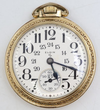 Relógio de bolso Elgin 21 Jewels folheado a ouro 10K, não funciona comprar usado  Enviando para Brazil
