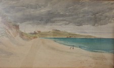 Antique watercolour alnmouth for sale  BLANDFORD FORUM