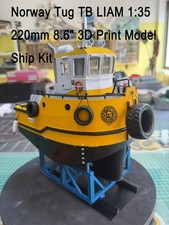 Norweski holownik TB LIAM 1:35 220mm 8,6" Druk 3D Model statku Zestaw, używany na sprzedaż  Wysyłka do Poland