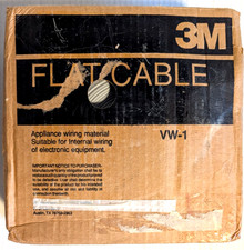 Cabo plano 3M VW-1 material de fiação 3365/50 estilo 2651 - aproximadamente 50+ pés caixa aberta comprar usado  Enviando para Brazil