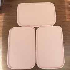 Lote Vintage De 3 Tupperware Substituição Retangular Modular Mates Tampa Rosa #1610-1 comprar usado  Enviando para Brazil