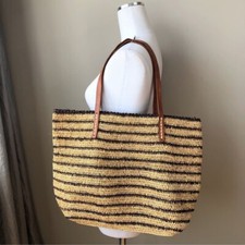 Bolsa tote grande de palha preta e natural Mar Y Sol comprar usado  Enviando para Brazil