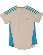 Camiseta Adidas Feminina Clima 365 Reino Unido 12 Média Branca Colorblock Esportiva BJ03 comprar usado  Enviando para Brazil