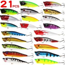 Conjunto de isca de pesca mista Great21P isca popper de água plástico artificial balançador equ comprar usado  Enviando para Brazil