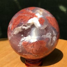 Bola de ágata rosa natural 490G cristal quartzo esfera cura comprar usado  Enviando para Brazil