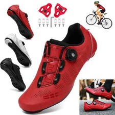 Usado, Sapatos de ciclismo MTB com trava de rota masculina estrada bicicleta sujeira velocidade tênis plano  comprar usado  Enviando para Brazil
