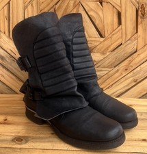 Usado, Botas pretas AS 98 Airstep italianas com zíper boho motociclista desgastadas tamanho UE 40/EUA 9-9.5 comprar usado  Enviando para Brazil