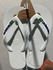 Sandália Havaianas Brasil Logo Branca Masculina UE tamanhos 39/40-45/46 NOVA!!! comprar usado  Enviando para Brazil