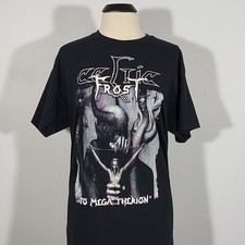 Camiseta CELTIC FROST To Mega Therion M MÉDIA Preta Masculina Logotipo de Banda comprar usado  Enviando para Brazil