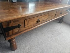 Solid wood coffee for sale  TEDDINGTON