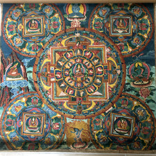 Antique tibetan tangka d'occasion  Expédié en Belgium
