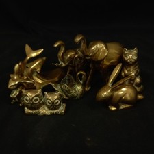 Brass animal figurines for sale  ROMFORD