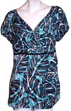 Blusa feminina Venezia Top 14 16 fofa acordeão plissada malha elástica 14/16, usado comprar usado  Enviando para Brazil