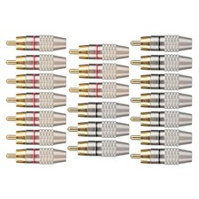 Usado, 20 x plugue adaptador macho RCA com código de cores para fácil identificação de polaridade comprar usado  Enviando para Brazil