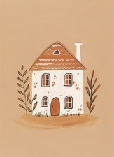 Plakat 13x18cm Wzory dla Dzieci, Dziewczynki i Chłopca - Domek na sprzedaż  PL