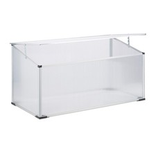 Używany, Wczesne łóżko Relaxdays Alu – Mini szklarnia – 100x50x50 cm, przezroczyste na sprzedaż  PL