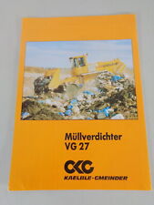 Prospecto / Folleto Kaelble - Gmeinder Compactador De Basura VG 27 comprar usado  Enviando para Brazil