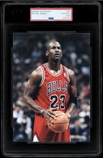 MICHAEL JORDAN TIPO 1 FOTO 1990’s VINTAGE 5x7 CHICAGO BULLS RED #23 JERSEY PSA comprar usado  Enviando para Brazil