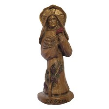 Estátua de Santa Rita de 8 polegadas por W. H. SCHLU estatueta de parede católica arte esculpida à mão comprar usado  Enviando para Brazil