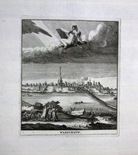 1735 - Warsaw Warsaw Warszawa Poland Polska Polen graving Ratelband map na sprzedaż  Wysyłka do Poland
