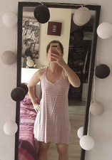 Robe rose rayée d'occasion  Bas-en-Basset