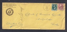 EUA 1880 3C & 6C ON 'MÁQUINA DE COSTURA DE ERVAS DANINHAS' CAPA TOLEDO OHIO TO ANGOLA INDIANA comprar usado  Enviando para Brazil