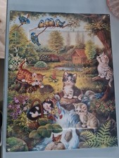 Katzen bild porzellan gebraucht kaufen  Zahna-Elster