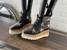 Tênis Stella McCartney Elyse Stars Feminino Couro Preto Botas Plataforma 34 $600 comprar usado Tênis Stella McCartney Elyse Stars Feminino Couro Preto Botas Plataforma 34 $600 comprar usado  Enviando para Brazil
