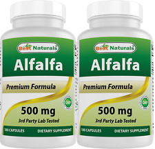 Pacote com 2 Best Naturals Super Food Verde Alfa 500 mg 180 cápsulas , usado comprar usado  Enviando para Brazil