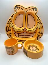 Usado, Raro De Colección 1978 Garfield My Bowl, My Cup, My Plate Dish Enesco Años 70 segunda mano  Embacar hacia Argentina