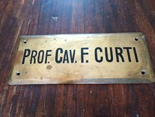 Targa ottone cav. usato  San Sebastiano Curone