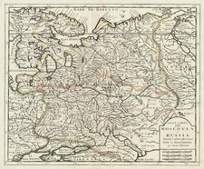 Mapa antigo "Nuova Carta della Moscovia o Russia" Albrizzi - Tirion, 1740 comprar usado  Enviando para Brazil