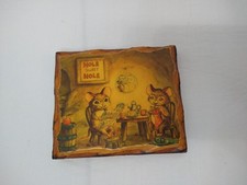 Vintage W.M. Quadro de madeira Otto MINI furo doce decoração de parede arte rato ratos comprar usado Vintage W.M. Quadro de madeira Otto MINI furo doce decoração de parede arte rato ratos comprar usado  Enviando para Brazil
