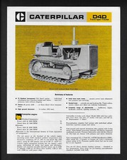 CATERPILLAR D4D TRATOR TIPO PISTA 4 PÁGINAS FOLHETO ESPECIFICAÇÕES 12-73, usado comprar usado  Enviando para Brazil