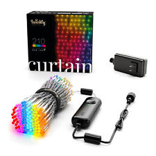 Luzes de Natal LED inteligentes controladas por aplicativo Twinkly Curtain 210 RGB (usadas) comprar usado  Enviando para Brazil