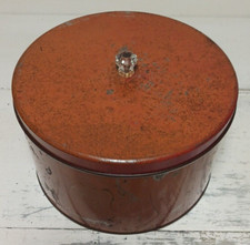 Porta-bolos de metal vintage 10"dia.x 7"t lata de armazenamento lata de biscoito sólido sem ferrugem comprar usado  Enviando para Brazil