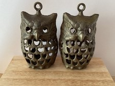 Pair brass owl for sale  SOUTHAMPTON