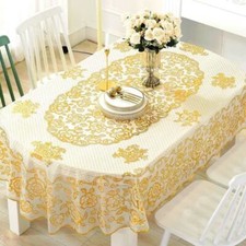 Toalha de mesa para casa toalha de mesa oval retangular plástico padrão de renda comprar usado  Enviando para Brazil