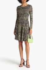 Vestido Missoni ALTERED malha de crochê mistura de seda manga comprida linha A tamanho 40 comprar usado  Enviando para Brazil