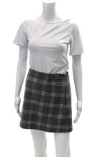 Mini saia xadrez feminina Theory cinza lã branca tamanho 0 comprar usado  Enviando para Brazil