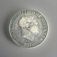 Moeda de prata 0,925 Grã-Bretanha 1819 meia coroa - King George III 2º retrato comprar usado  Enviando para Brazil